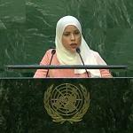 Libyan woman gives opening address at UN 59th session of Commission on the Status of Women