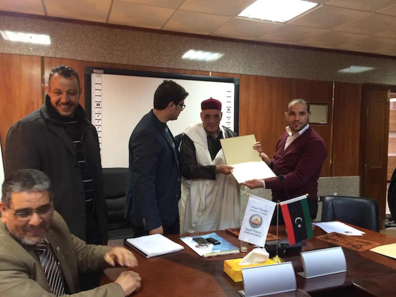 Ghariyan Municipal Council distributes certificates to past appointees (Photo: Libya Herald)