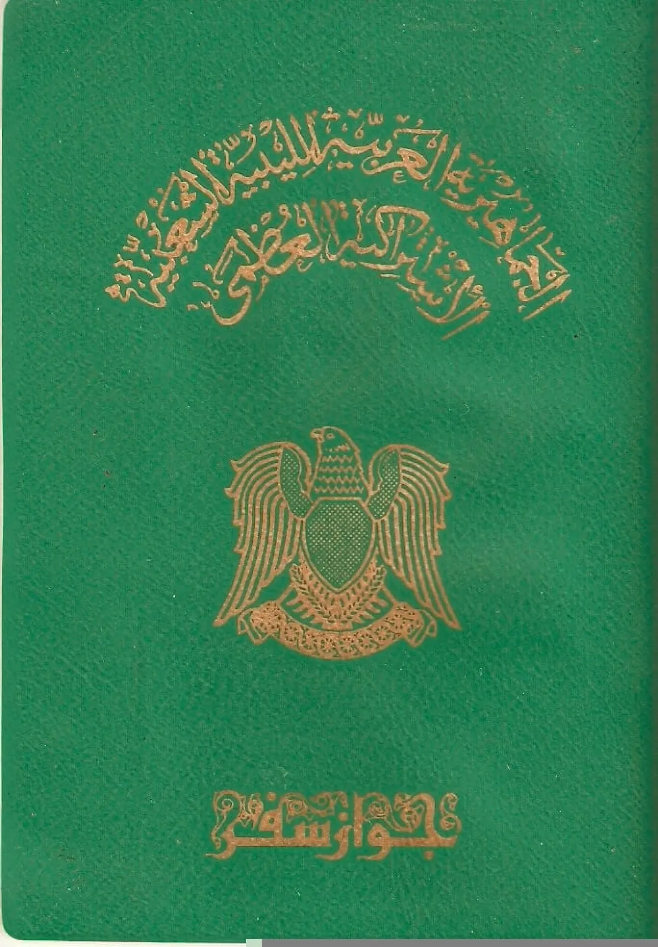 The details of the old Qaddafi-era Libyan passports were written by hand.