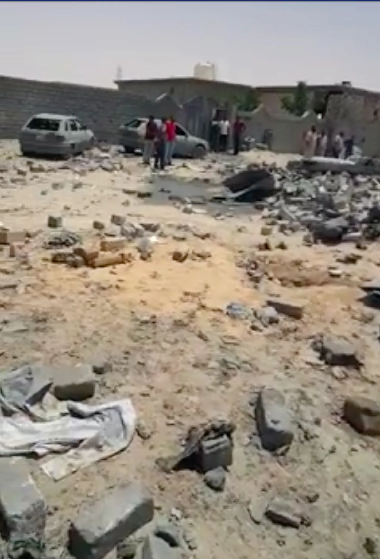 Part of the devastated Ajdabiya farm today (from social media video)