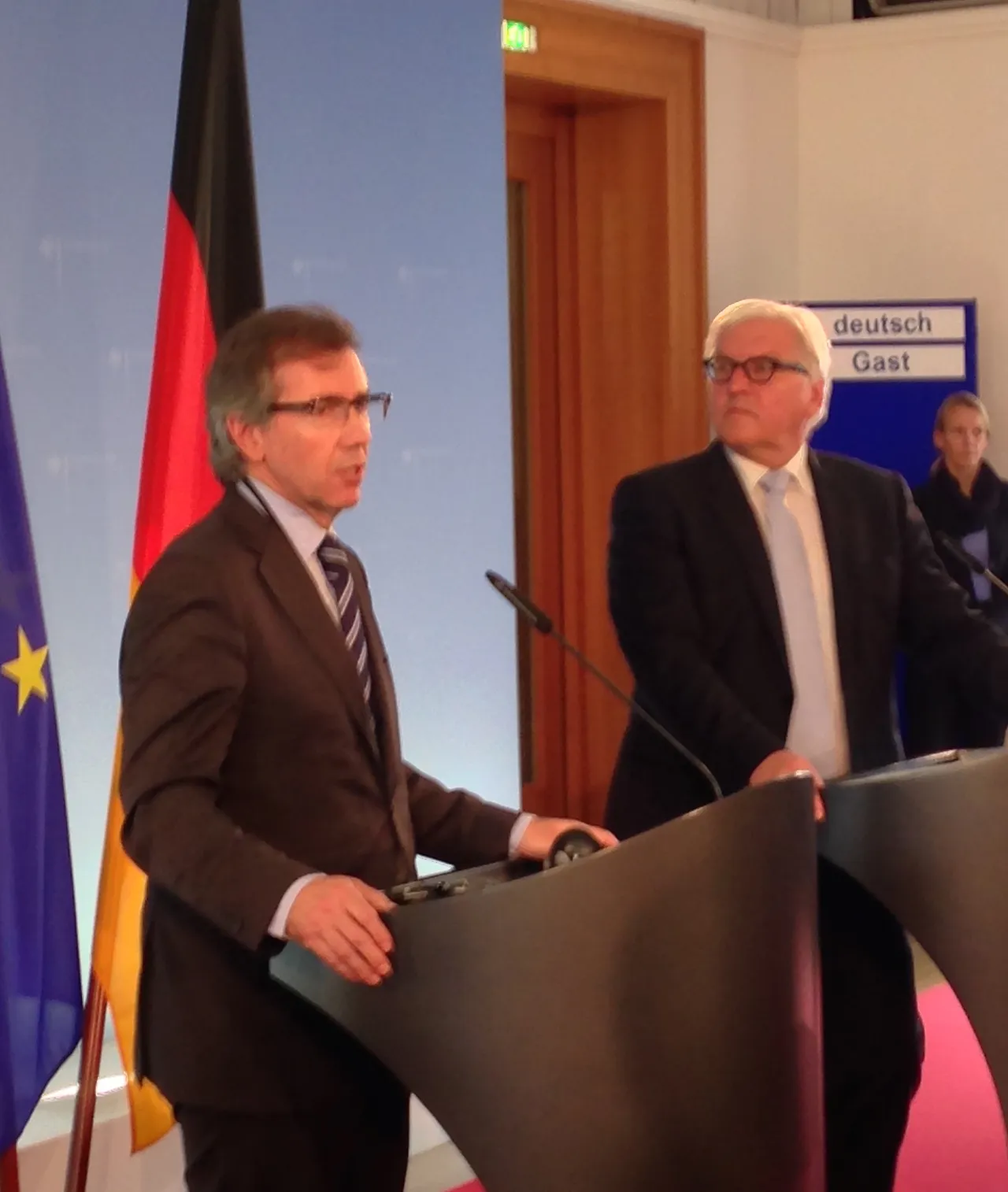 Bernardino Leon in Berlin wiuth Steinmaier (Photo: Libya Herald)