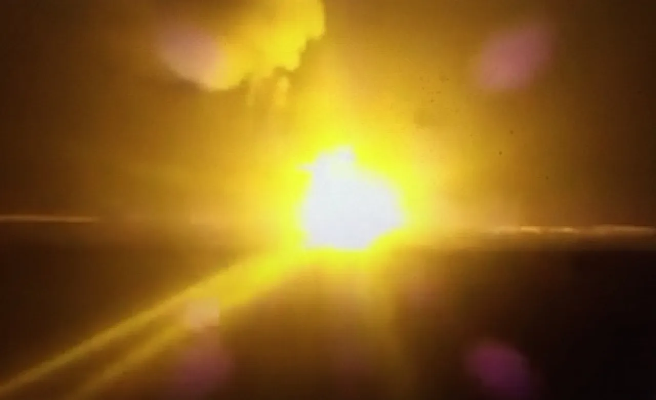 Massive blast destroys "arms smuggling boat" (social media screen grab)