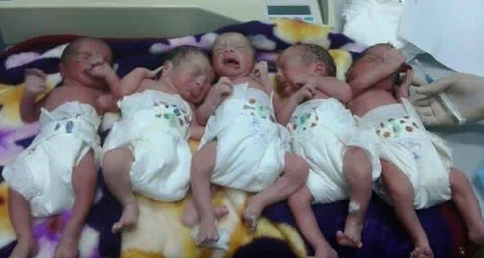 Zliten hospital delivers quintets