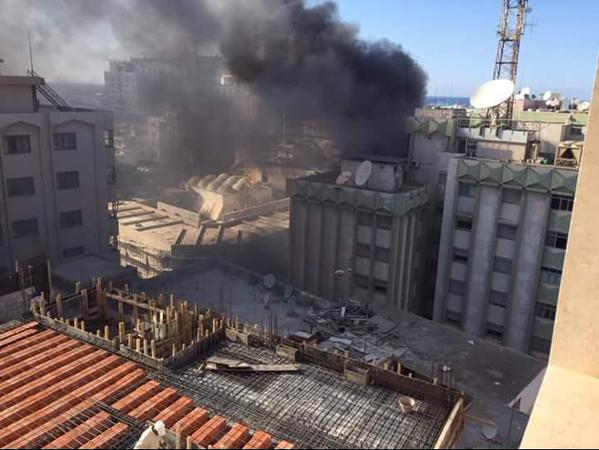 The aftermath of this afternoon's car bombing (Photo: social media)