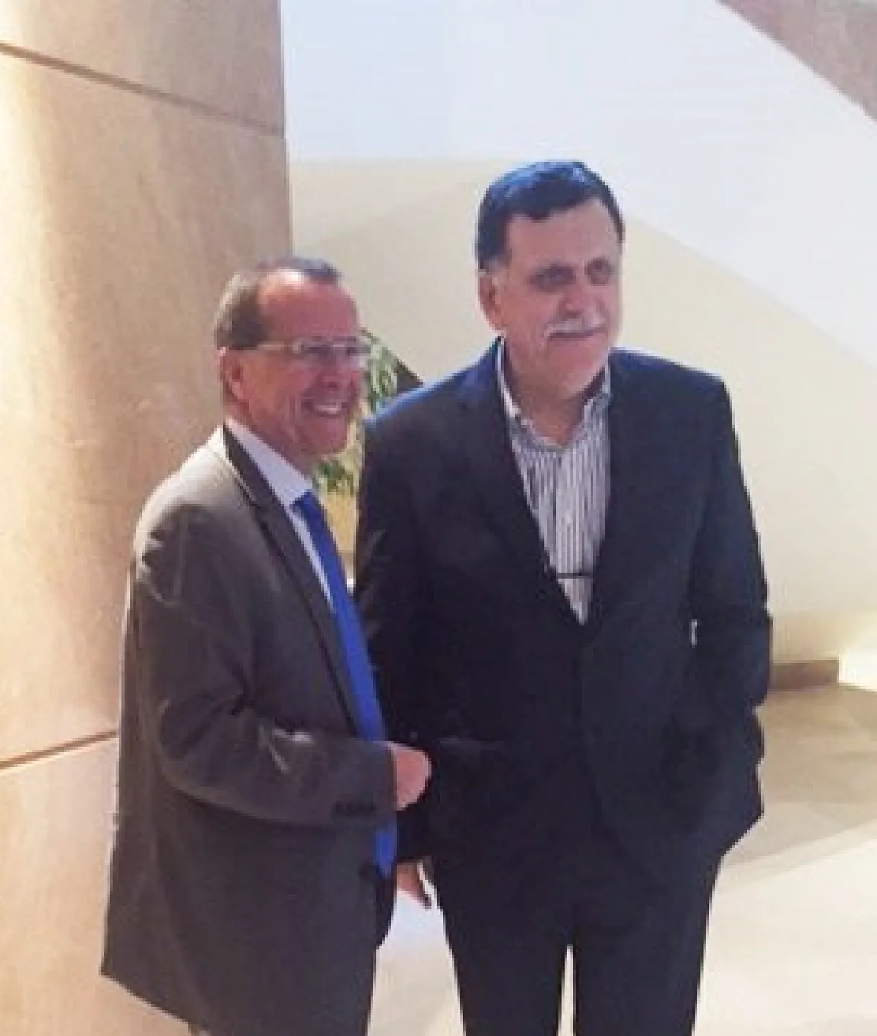 Kobler and Serraj meet in Cairo (Photo: UNSMIL)