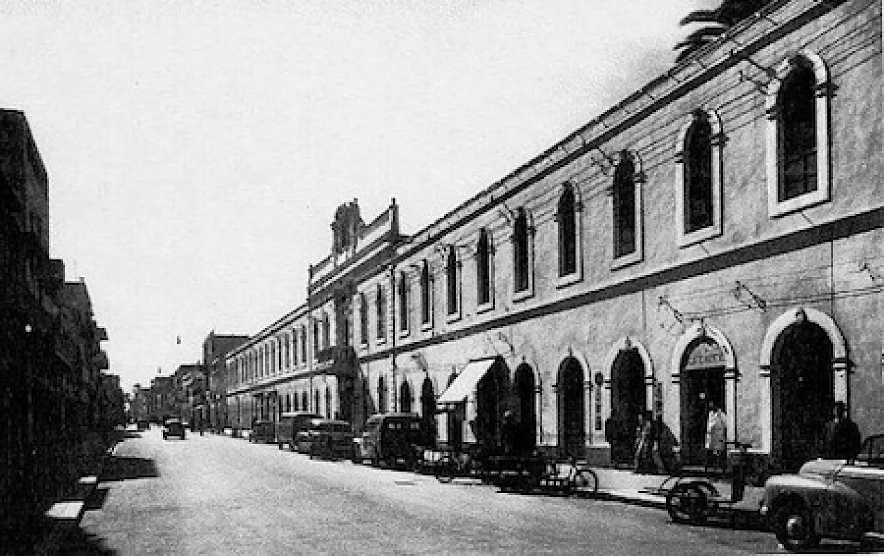 Figure 7: The building that for several generations housed the Islamic Arts and Crafts School in Tripoli (Madrassat Al-Funun wa Al-Sanaiya Al-Islamiya) (Photo: Internet historical photos).