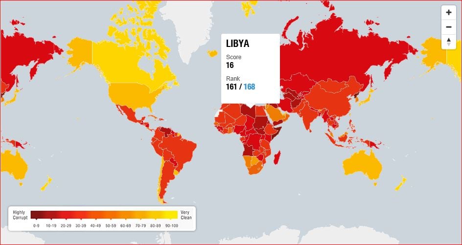Transparency International ranks Libya seventh most corrupt country in 2015