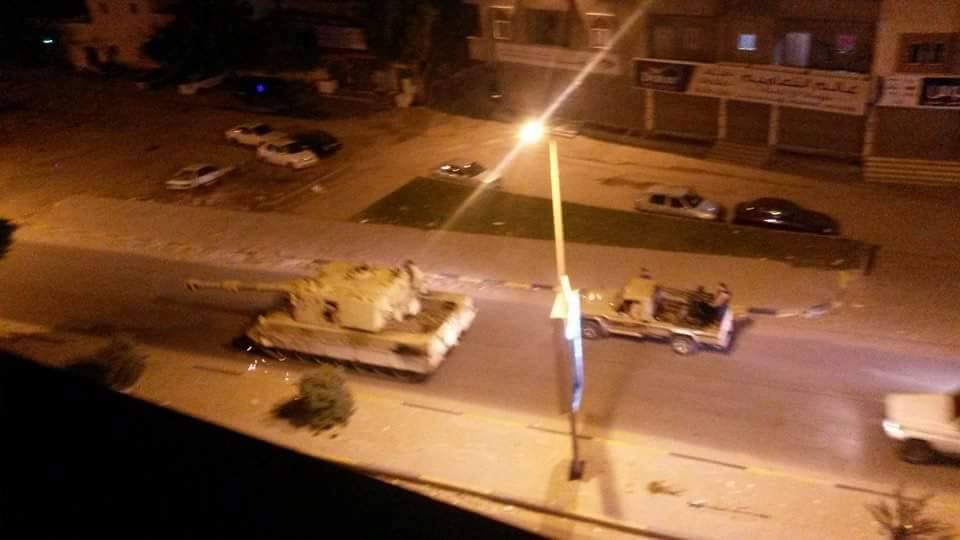 Gunfire and tanks in Tripoli tonight