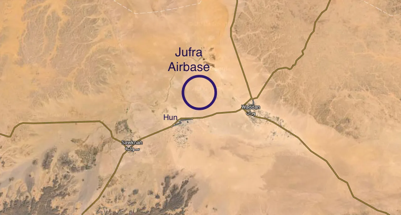 Jufra airbase (Source: Google maps)