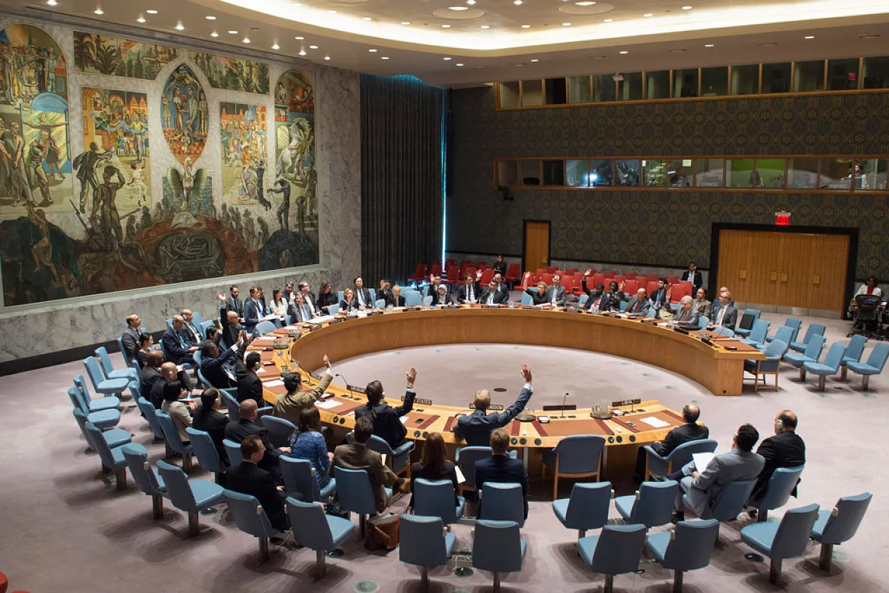 The UN Security Council meeting on the situation in Libya.