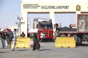 No mie=dicines allut at  Salloum border crossing with Egypt (Photo: Social meda)