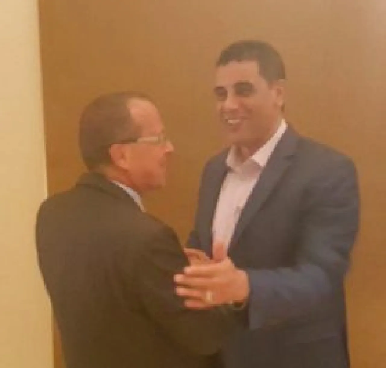 Ali Gatrani last month with UNSMIL's Kobler in Cairo (Photo: UNSMIL)