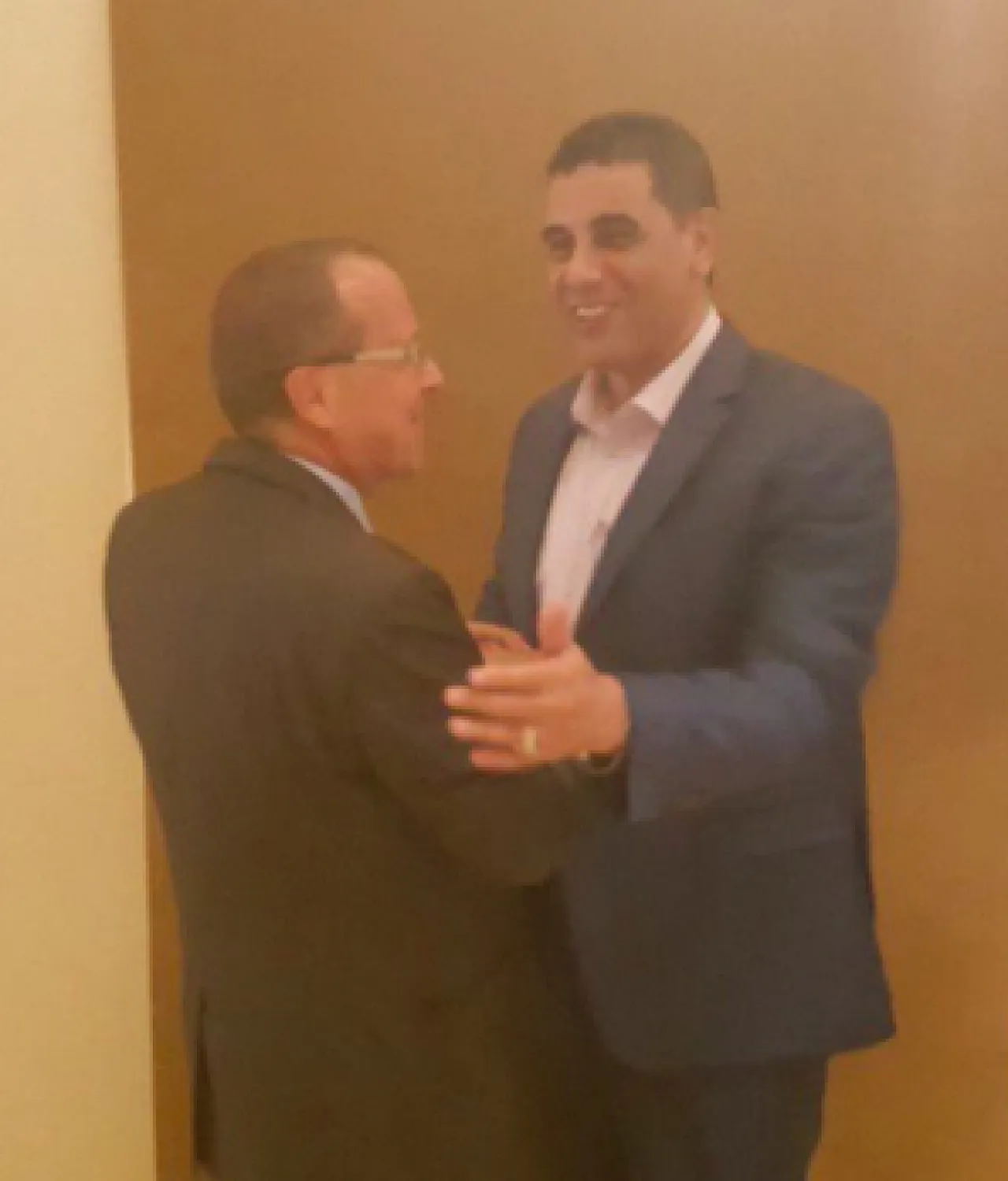 Ali Gatrani last month with UNSMIL's Kobler in Cairo (Photo: UNSMIL)