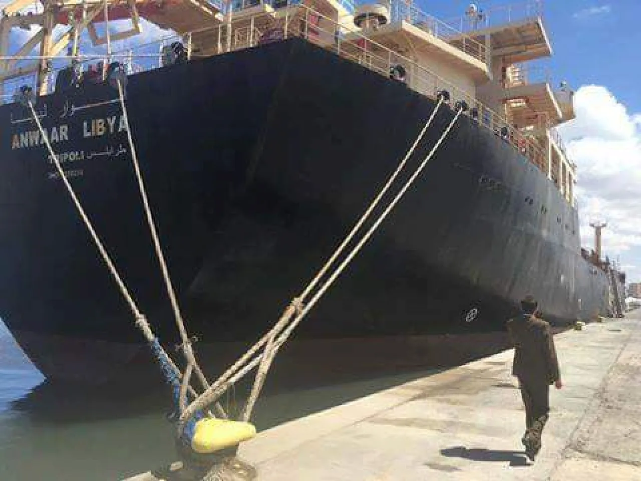 The PFG reported that the Anwar Libya fuel tanker was docked in Tripoli port laden with 25 million litres of petrol (Photo: PFG).