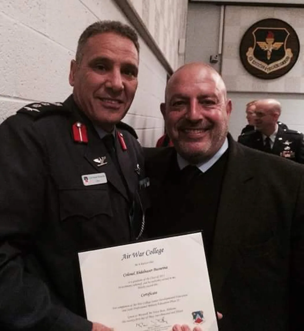 Col. Bousnina with Richard Galustian who