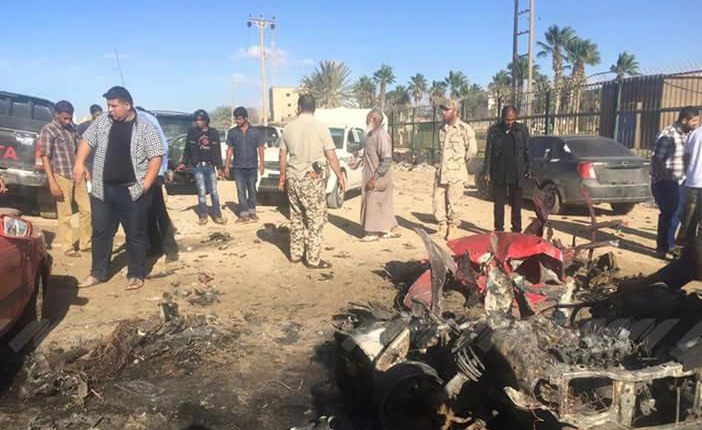 Terror bombing of Benghazi military funeral