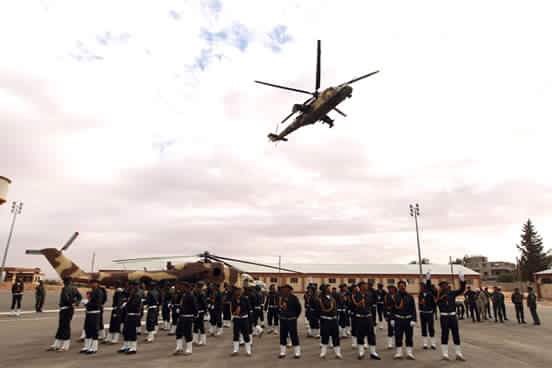 Part of the graduation ceremony at Al-Abyar today (Photo: LNA)