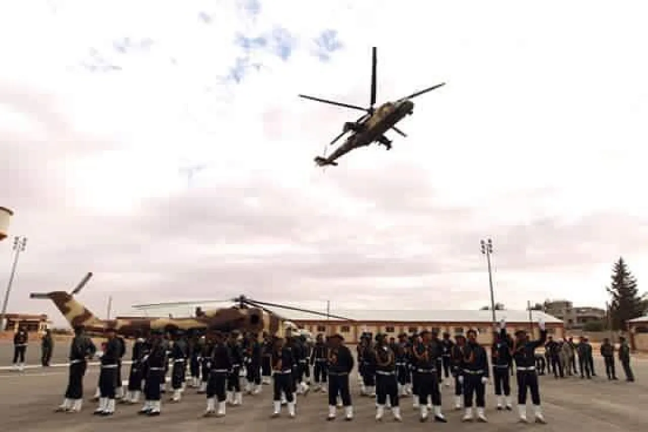 Part of the graduation ceremony at Al-Abyar today (Photo: LNA)