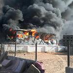 Fire devastates Tawerghan refugee camp outside Tripoli