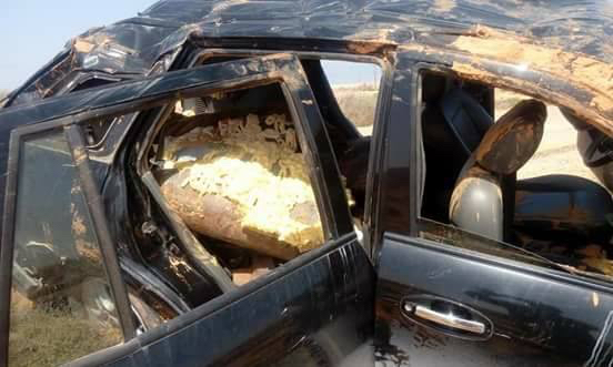 The damaged car bomb near Nofliyah (Photo: social media) 