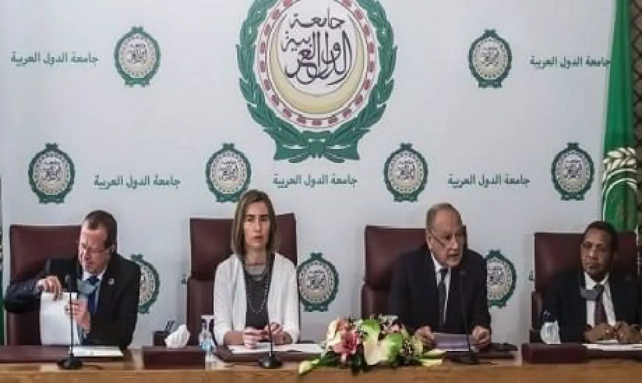 The UNSMIL,EU, AL and AU representatives in Cairo today (Photo: UNSMIL)