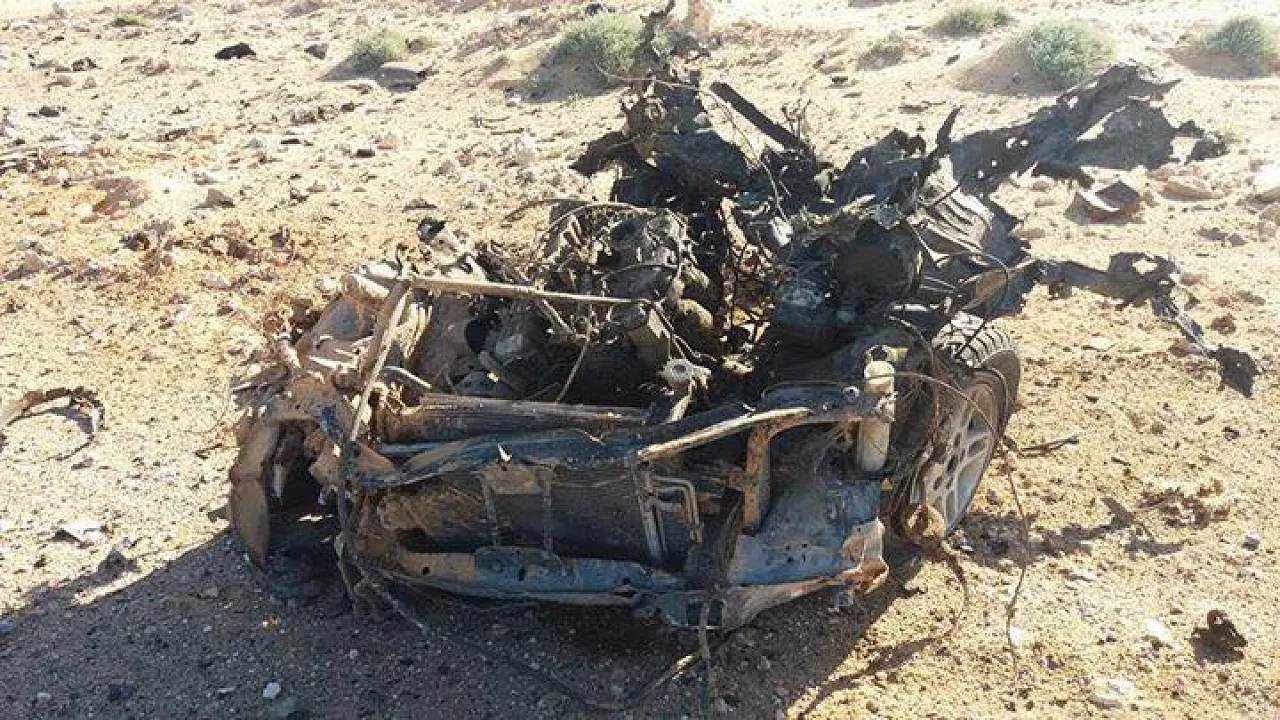 Mangled remains said to be from today's battle (Photo: social media)