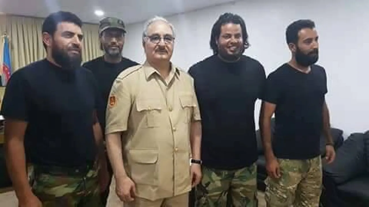 Fadl Al-Hassi with Khalifa Hafter (Photo: Saiqa)