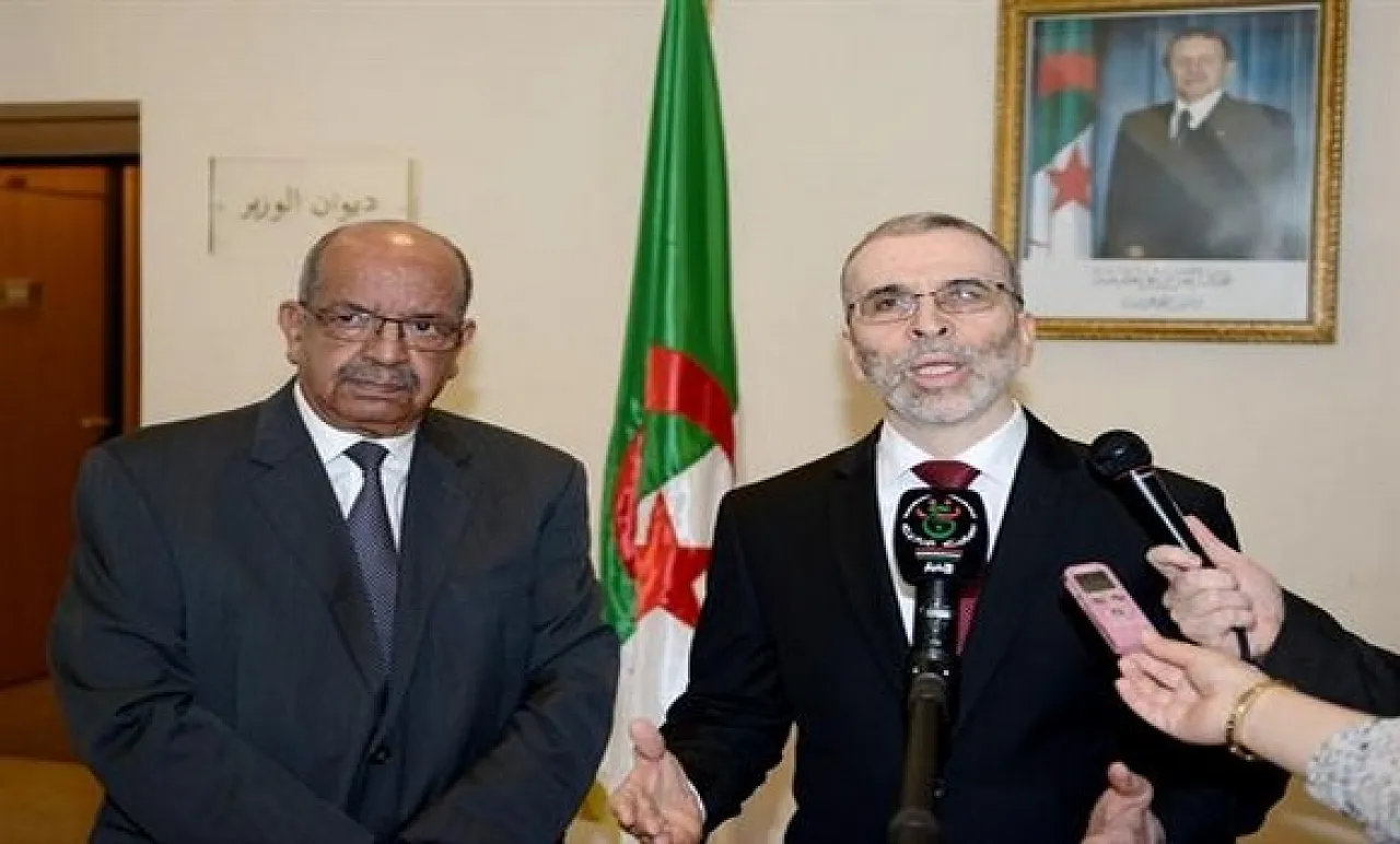 NOC chairman Mustafa Sanalla with Algeria's Foreign Minister (File photo).