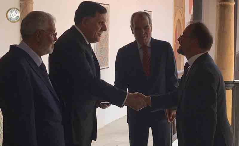 Belgian and Swedish ambassadors present credentials to Serraj