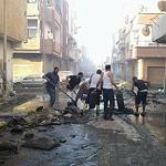 Sabri volunteers start to clean up