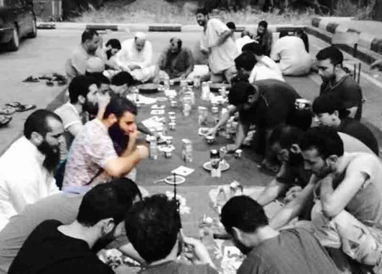 Hussein Zahait (in colour) from his Facebook Page