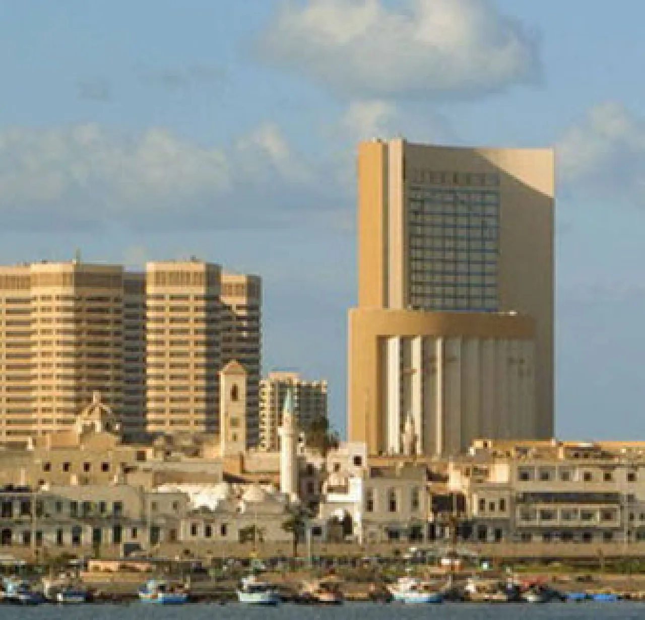 Corinthia hotel and Old city from harbour