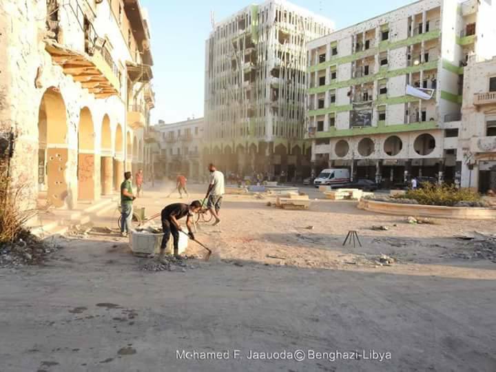 Benghazi suffered much war damage which it has started rebuilding over the last years (Photo: Mohamed F. Jaaouda of Benghazi al-Amal Foundation)