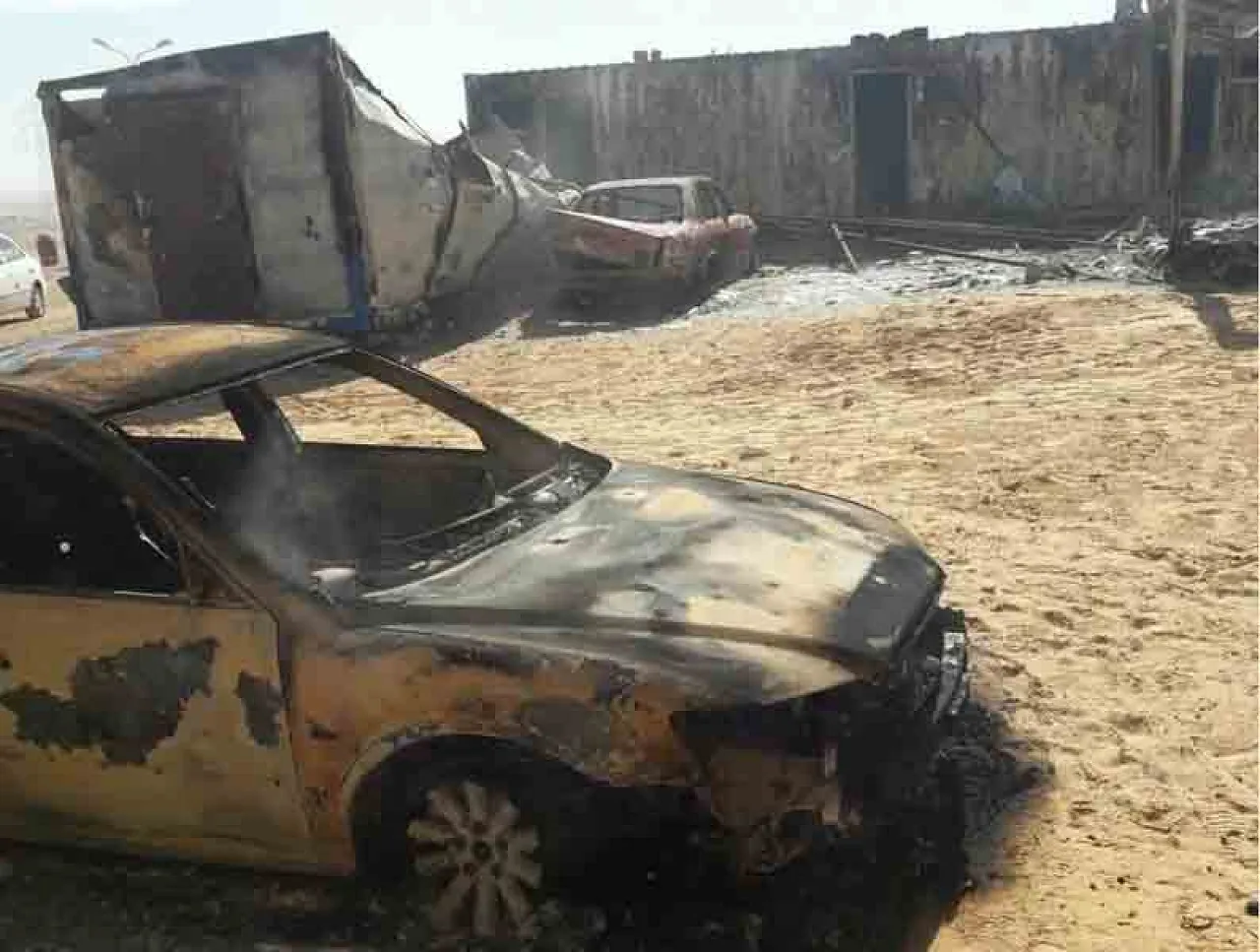Terrorists completely overran the checkpoint (Photo social media)