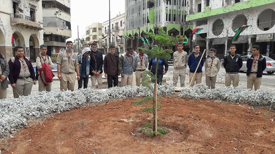 Cedar tree replanted in Benghazi's Maidan Al-Shajara