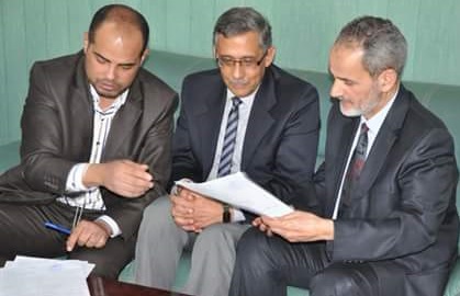 During a handover ceremony, Dr Nabil Alageli (centre) takes over as head of the TMC (Photo: TMC).