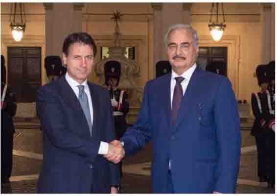 Hafter confirms attendance of Palermo Libya conference during Rome visit
