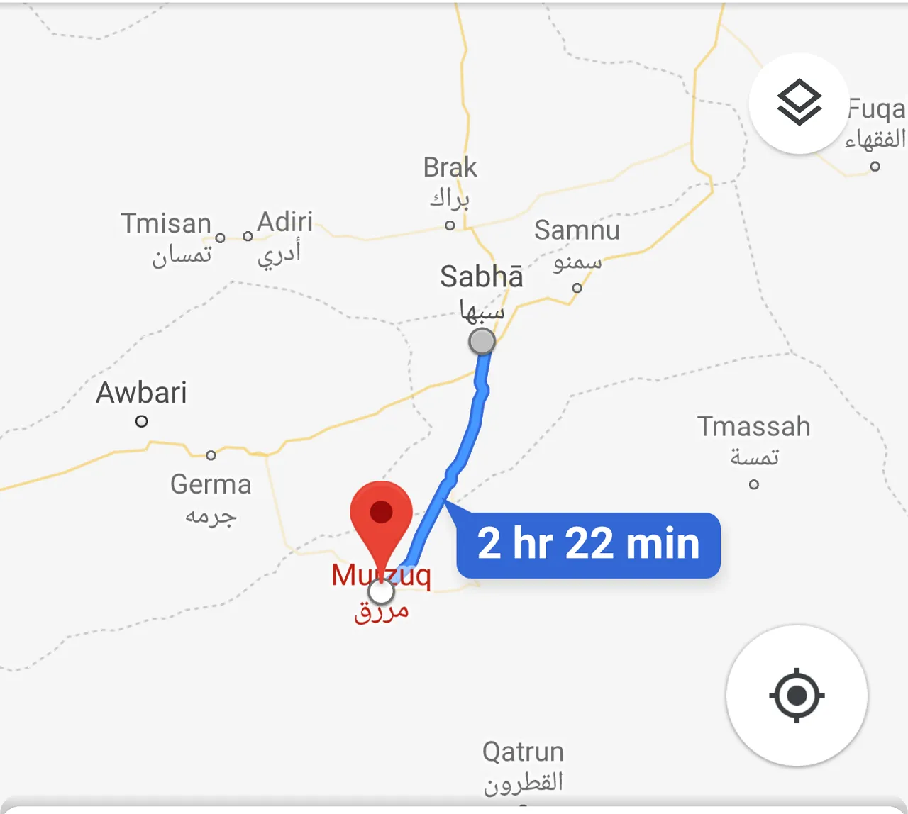 There are conflicting reports about the fighting in Murzuk by Khalifa Hafter-led LNA forces and Tebu forces (Google Maps).