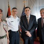 Serraj meets new AFRICOM Commander and U.S. ambassador Norland in Tunis