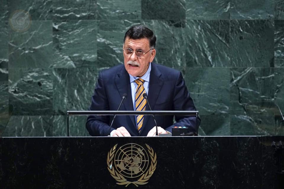 Serraj to UN General Assembly: external interference extenuating Libya’s fighting, will never negotiate with Hafter and Hafter’s narrative for attack on Tripoli is false
