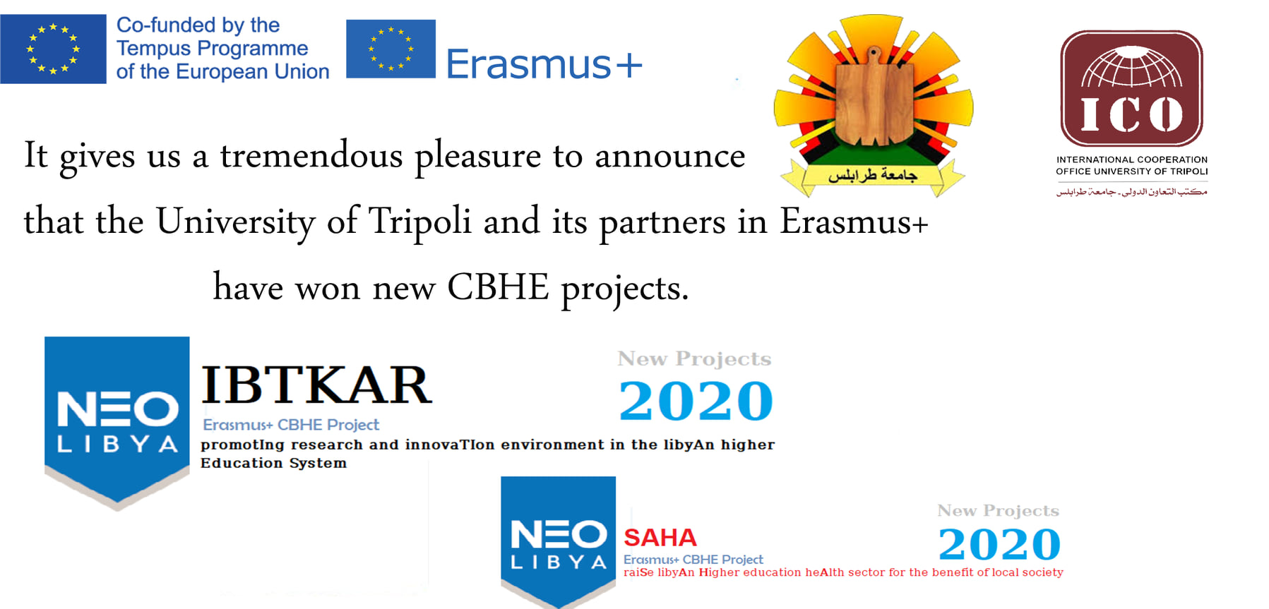 Tripoli University wins two EU-Erasmus capacity-building projects