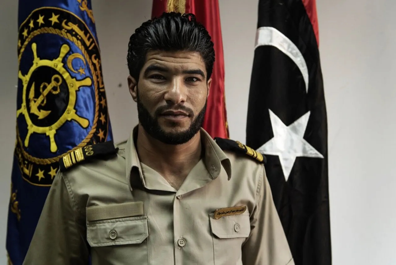Abdelrahman Milad ''Al-Bidja/Bija'', a captain in the Libyan Coast Guard was arrested in Tripoli yesterday. He was wanted by INTERPOL and the UN Security Council accused of human trafficking, migrant and fuel smuggling (Photo: Social media).