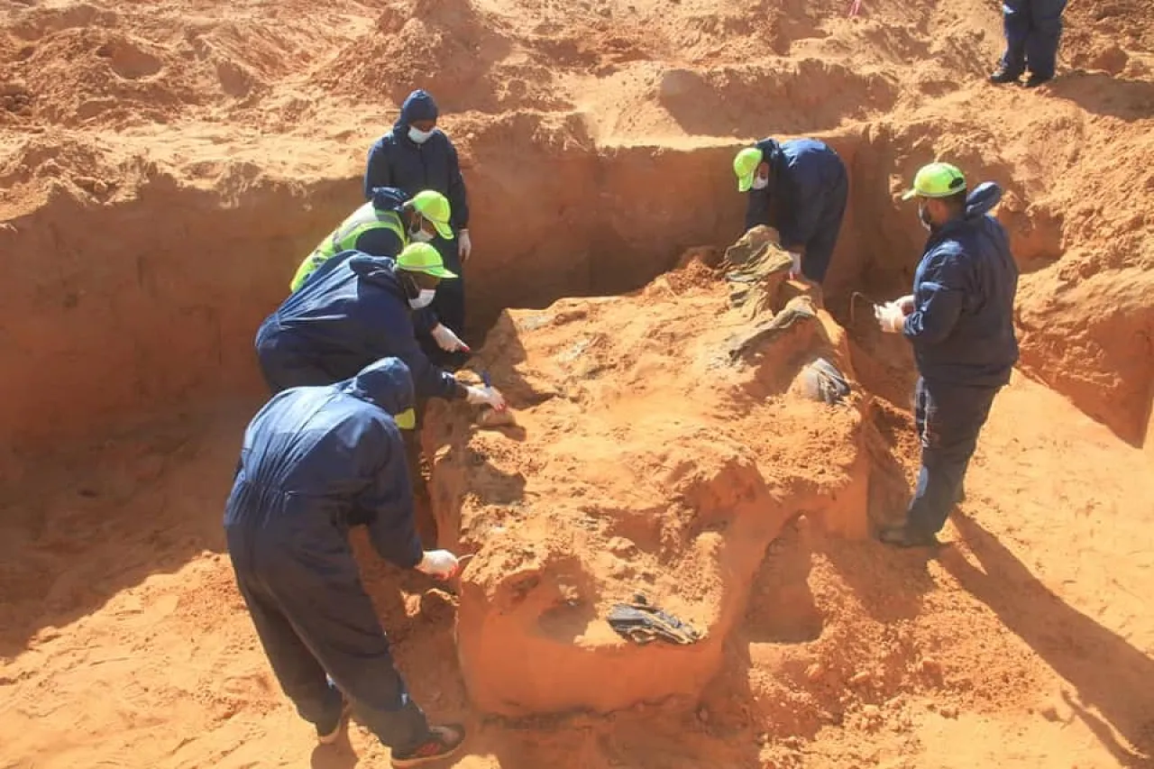 The General Authority for the Search and Identification of Missing Persons announced the discovery of five new mass graves in Tarhuna (Photo: The General Authority for the Search and Identification of Missing Persons).