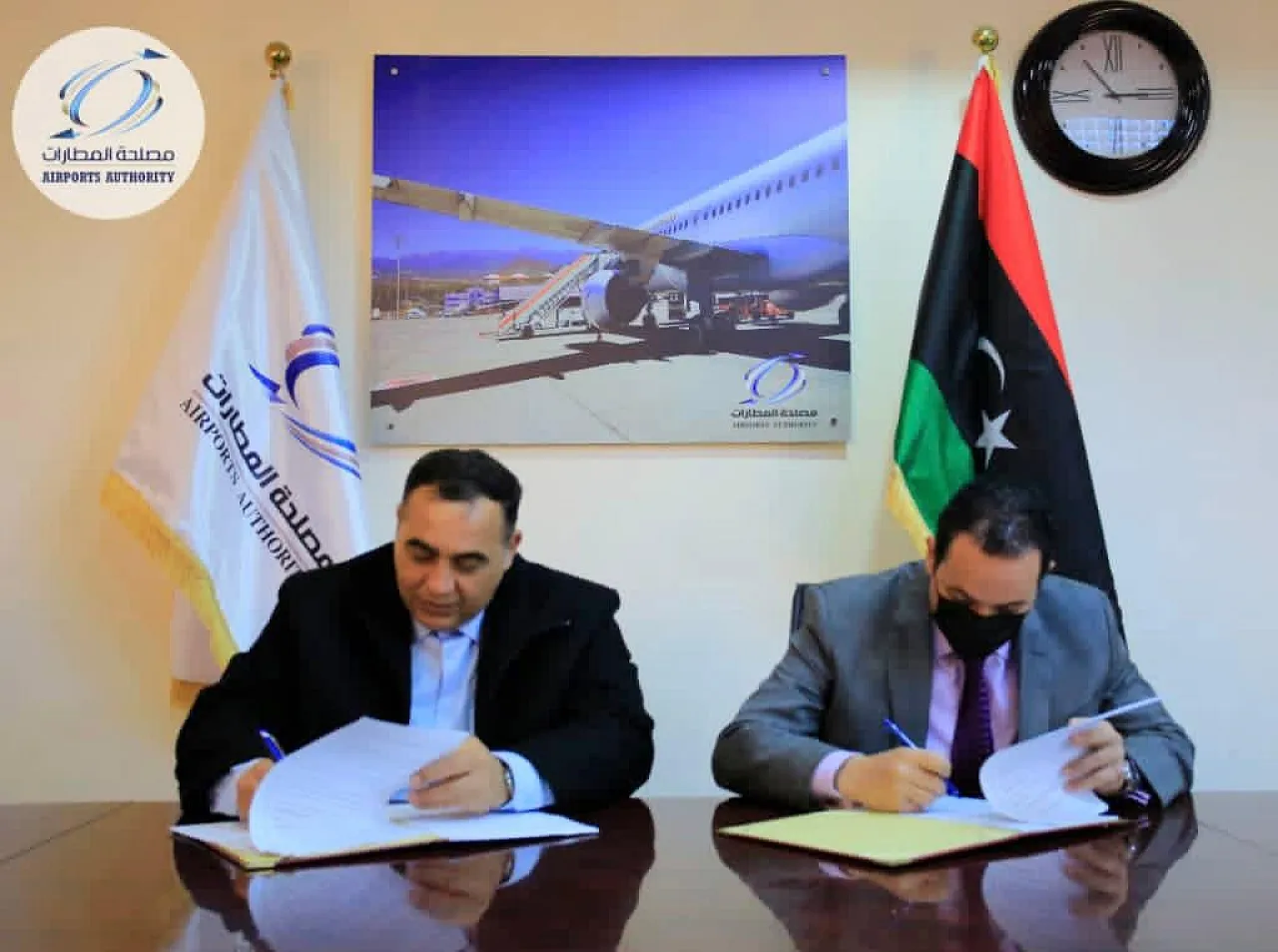 The LAA and Misrata Municipality sign a PPP agreement to construct Misrata airport's departure terminal (Photo: LAA).