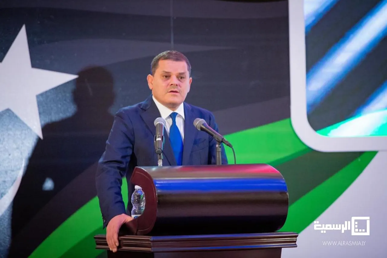 Abd Alhamid Aldabaiba prime minister designate of the Government of National Unity was forced to backtrack on his comments on women at last Thursday's press conference (Photo: Alrasmia TV).