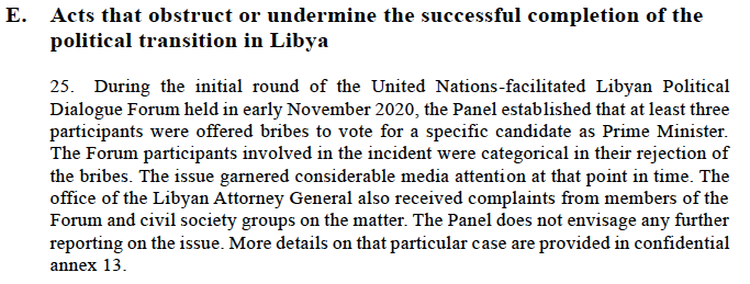 UN Panel of Experts report on LPDF bribery allegations (Photo: Social media).