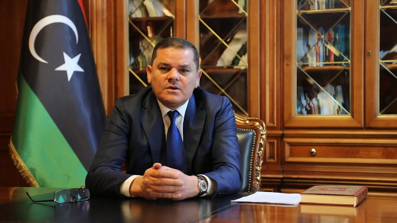 Prime minister Abd Alhamid Aldabaiba in a televised speech Sunday night (Photo: GNU).