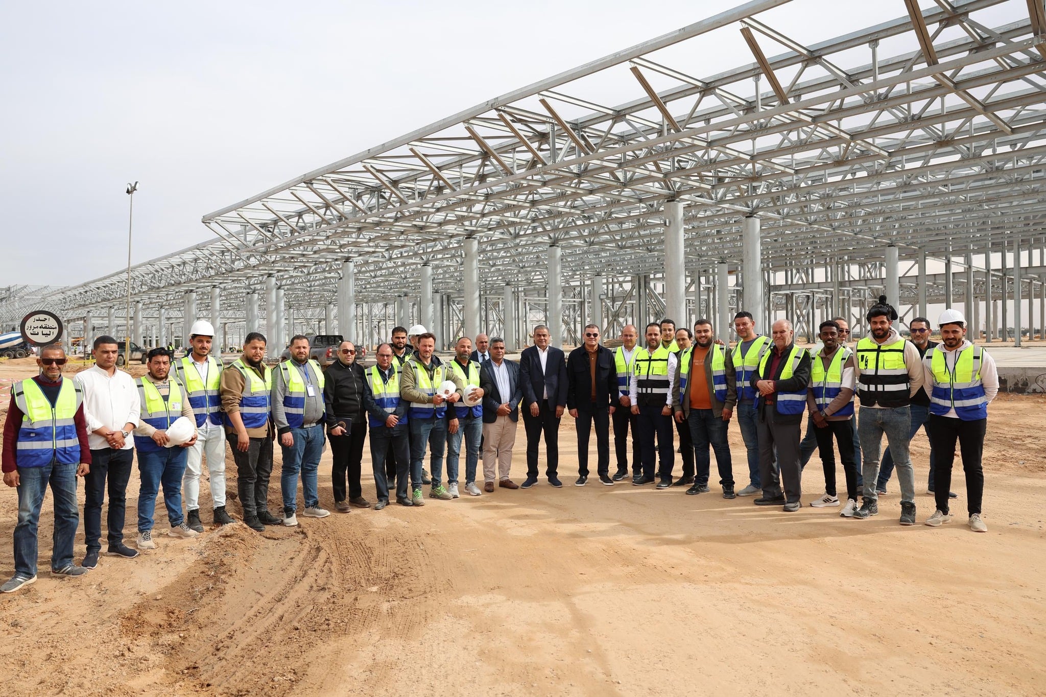 First asphalt layer being put down at Tripoli International Airport