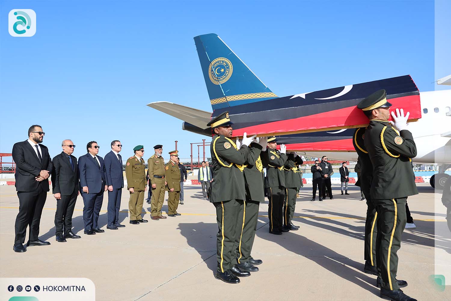 Chief of Staff Haddad’s body returned from Turkey to Tripoli for an official reception, memorial ceremony and burial