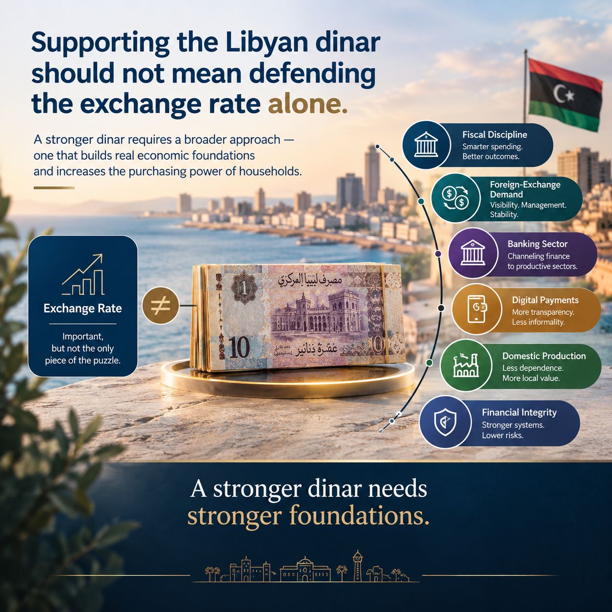 Supporting the Libyan dinar should not mean defending the exchange rate alone